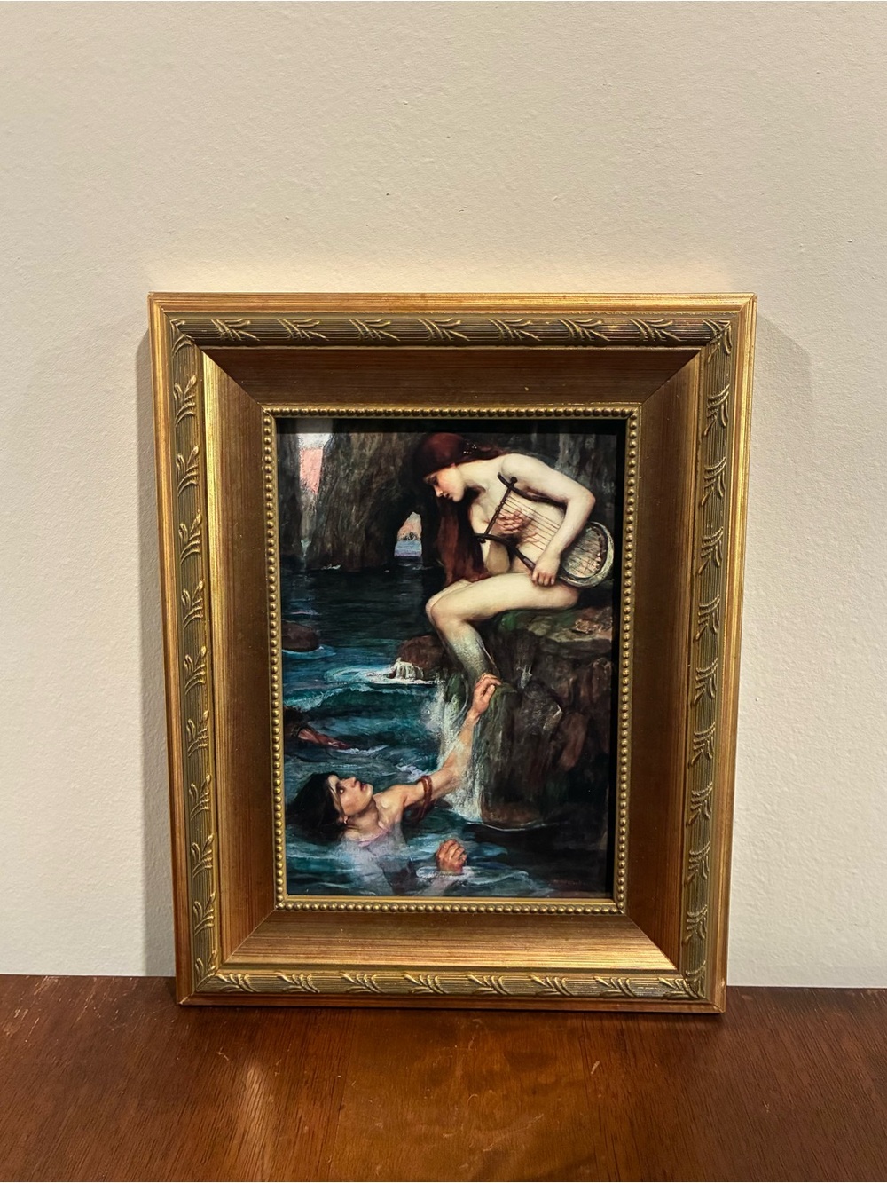 The Siren John William Waterhouse Framed Print 7.5x9.5 Mermaid Odyssey Wall Art